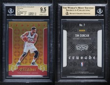 2015-16 Panini Excalibur Crusade Red /149 Tim Duncan #7 BGS 9.5 GEM MINT HOF