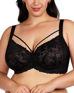 Minimizer Bras for Women Full Coverage, Unlined Lace Sexy plus Size Underwire Br - Picture 1 of 12