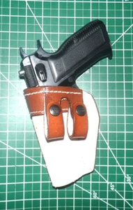 Front Line FL22510L-BR LH Brown Leather Yamam IWB Holster for CZ 75 No Rail - Picture 1 of 12