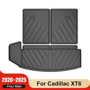 For Car 2020-2025 Cadillac XT6 TPE Trunk Mat Cargo Liner & Backrest Mat Set - Picture 1 of 7