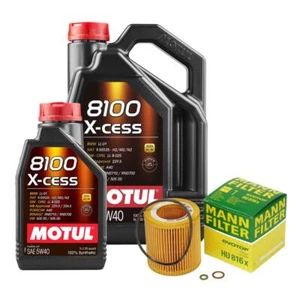 6L Motul 8100 XCESS 5W40 Mann Filter Engine Motor Oil Kit F10 528ixDrive 2.0 N20 - Picture 1 of 1
