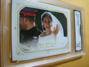 MEGHAN MARKLE 2018 TOPPS ROYAL WEDDING # 9 GRADED 10 L@@@K - Picture 1 of 2