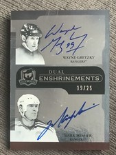 2011-12 The Cup Enshrinements Wayne Gretzky/Mark Messier DUAL AUTO /25 ON CARD