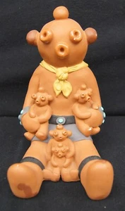 1987 Cleo Teissedre Schlammkopf Geschichtenerzähler 4 Kinder signiert kleinere Farbabplatzer 6,5 Zoll - Bild 1 von 6