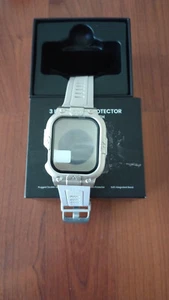 Wytrzymała ochrona 3 w 1 - Apple Watch - 45mm - srebrne etui - Zdjęcie 1 z 3
