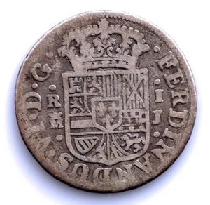 Spagna-Fernando VI. 1 Real 1759 J. Madrid. Argento 2,7 g. - Foto 1 di 2