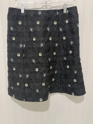 Falda Emporio Armani Talla US 8 Gris Bordada Y2K Aline Foto 1 de 4