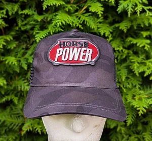 Horsepower  Trucker Cap Mütze Biker Motorsport Snapback Dunkles Camouflage - Picture 1 of 3