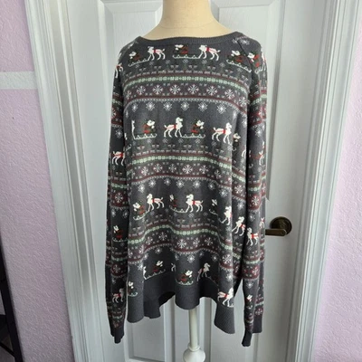 Рождественский свитер Disney Parks с Микки Маусом размер XL серый для собак  - Изображение 1 из 4