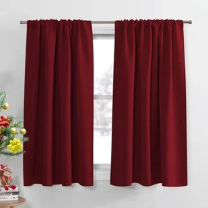 Kitchen Curtains 45 inch Length - Blackout Window Panels Decorative Window Co... - Picture 1 of 9