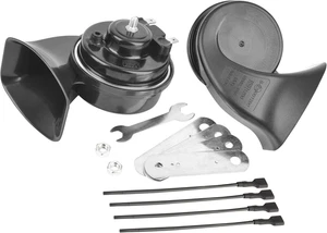 Kit de actualización de bocina de coche universal 12 V alto/bajo doble tono bocina de caracol fuerte impermeable - Imagen 1 de 12