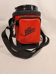Dr Pepper Black 64oz Insulated Mug W/Insulated Red Travel Cover HTF RARE!! - Picture 1 of 6