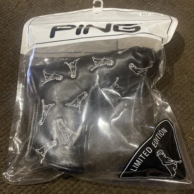 PING Pingman Hoja Blanca y Negra Putter Cubierta Bailando Mr. Ping Foto 1 de 4