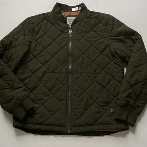 Levi's Bomberjacke Herren M olivgrün Rautenstepp Flieger - Bild 1 von 9