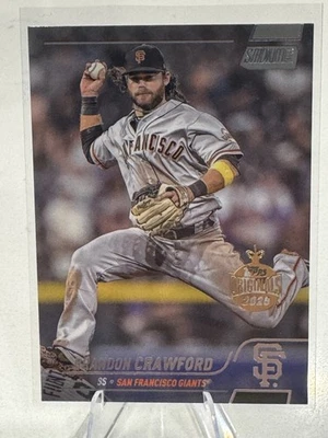 2025 Topps Holiday Brandon Crawford Originals Buyback Gold Foil Stamp - Image 1 of 2