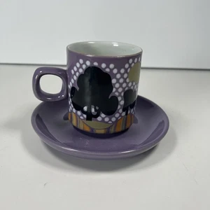 Taza y platillo Denby Trees Design raro 1971 Diana Woodcock-Beckering taza café - Imagen 1 de 8