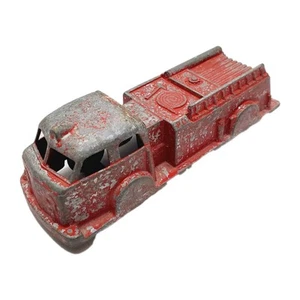Midgetoy Red Antique Toy Vehicle Pumper Firetruck Made in Rockford, Illinois - Picture 1 of 5