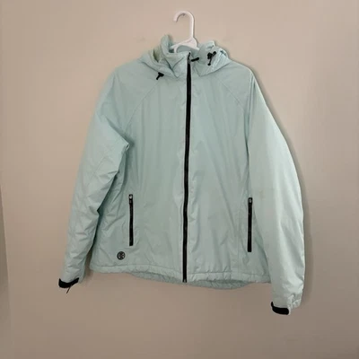 Chaqueta de invierno Lands End para mujer XL 18-20 azul verdoso abrigo cálido con capucha S5 Foto 1 de 4