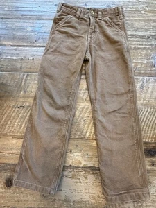 EUC Polo Ralph Lauren Child Kids Boys 6 Brown Canvas Carpenter Pant Denim Jeans - Picture 1 of 14