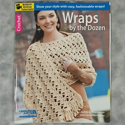 Wraps by the Dozen Crochet Pattern Book Leisure Arts 5734 Shawls Wraps - Image 1 of 3