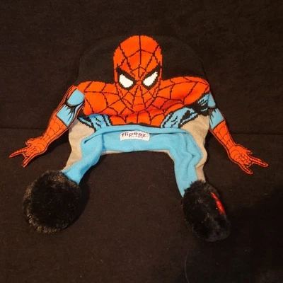 Chapéu de meia infantil Flipeez Marvel Spiderman bomba de ar teia de aranha estilingue braços - Imagem 1 de 4