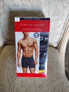 AUTHENTIC TOMMY HILFIGER MEN S COTTON STRETCH/EXTENSIBLE 4 PK. COTTON BRIEFS (M) - Picture 1 of 8