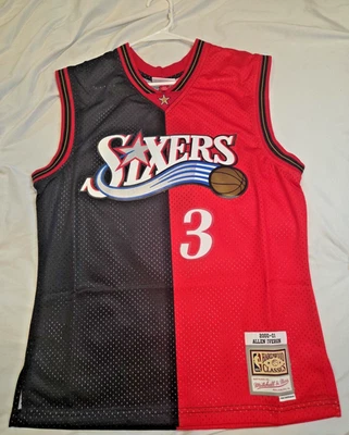 Mitchell & Ness Allen Iverson Philadelphia 76ers Split Jersey Men's Medium NWT  - Image 1 of 4
