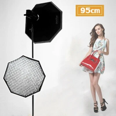 GODOX 95cm Octagon Bowens Mount Softbox With Grid For Studio Flash Strobe Light - Image 1 of 4