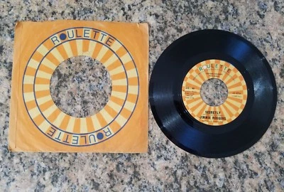 JIMMIE RODGERS SECRETLY/OH OH I'M FALLING IN LOVE AGAIN, ROULETTE RECORDS 45RPM  - Image 1 of 4