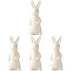  4pcs Ceramic Delicate Bunny Shaped Craft Home Decorative Rabbit Decoration