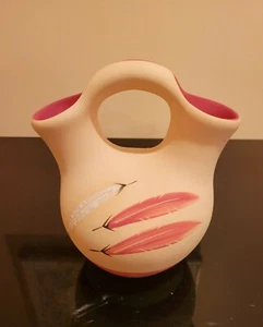 Rare Vintage 1970s Pottery Betty Selby Double Wedding Vase Southwestern Style - Bild 1 von 11