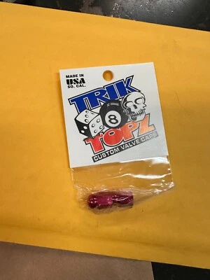 Tapas de válvula Trik Topz vintage rojas NOS Foto 1 de 2