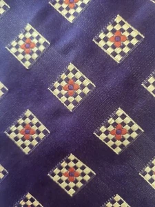 Jos A Bank Signature Tie Purple w/ Floral Geometric Print 100% Silk Italy NWT - Picture 1 of 3