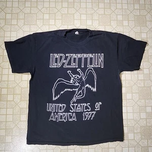 Camisa grande Led-Zepplin para hombre música negra rock metal - Imagen 1 de 7
