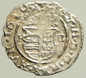1610 KB HUNGARY King Matyas Matthias II Madonna Child Silver Denier Coin i101401 - Picture 1 of 3