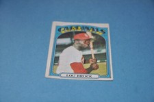 1972 o-pee-chee baseball # 200 Lou Brock St. Louis Cardinals 3 hall of famer mlb