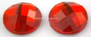 STRASS tondo tondi 8mm Rosso cabochon 12pz Termoadesivi hotfix adesivo pietra - Foto 1 di 1