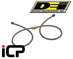 DEi Cry02 CO2 Stainless Braided Line Splitter For Dual Intercooler Spray Bars - Picture 1 of 2