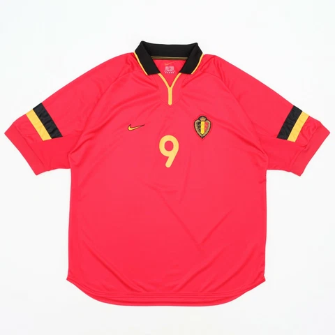 Belgium Jersey #9 1998 1999 2000 Home Football Shirt Nike Player Issue Nik Sz XL Cover