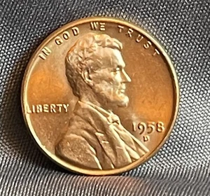 1958 D US Lincoln Wheat Cent Penny Beautiful Collectible coin Rare United States - Picture 1 of 6