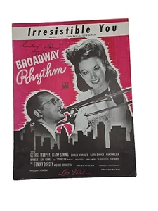 Vintage Sheet Music Irresistible You 1944 DeHaven Dorsey Raye Gene De Paul - Picture 1 of 7