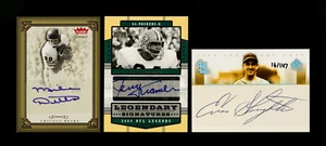 Tarjetas firmadas autografiadas de Mike Ditka Enos Slaughter 2004 UD SP Fleer Jerry Kramer - Imagen 1 de 2