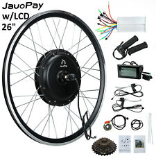 JAUOPAY 26" Rear Wheel Electric Bicycle Hub Motor Conversion Kit 48V 1000W EBike