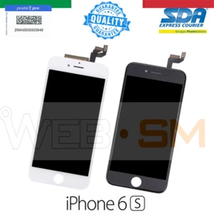 IPHONE 6S LCD SCHERMO DISPLAY RETINA TOUCH SCREEN VETRO FRAME BIANCO NERO - Imagen 1 de 3