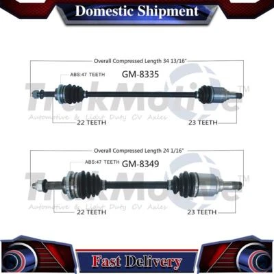 2X Front Left Right CV Axle Drive Shaft Joint Assembly For 2013 Chevrolet Spark - Image 1 of 3