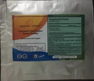 CAPSAICIN 99% Chilli Pepper Extract Pure & high quality Capsaicin powder - Picture 1 of 3