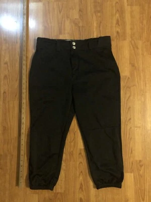 Wilson Baseball Pants Youth Unisex Size XL Black Snap waist & zipper  - Image 1 of 3