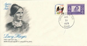 POSTAL HISTORY EVENT QUALITY COVER FIRST LADY LUCY HAYES W/INFO INSERT CARD  - Picture 1 of 1