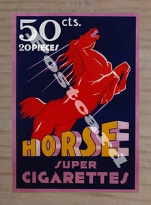 Historic Horse Super Cigarettes, Cigarette Advertising Postcard - Picture 1 of 2