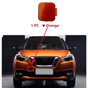 1x Orange Front Bumper Towing Hook Cover Trailer Cap For Nissan Kicks 2017-2020 - Picture 1 of 4